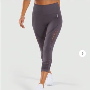 GYMSHARK WOMENS ENERGY+ SEAMLESS CROPPED LEGGINGS